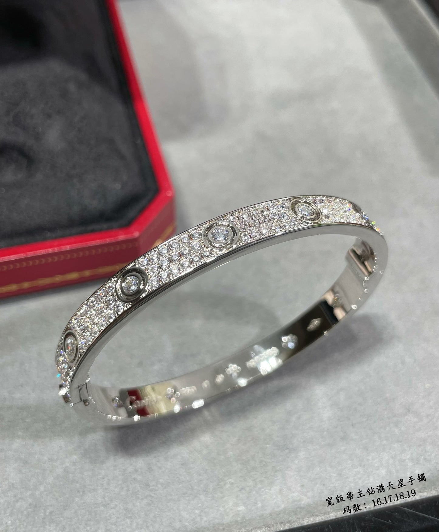 KDY3-LOVE bracelet full of diamonds