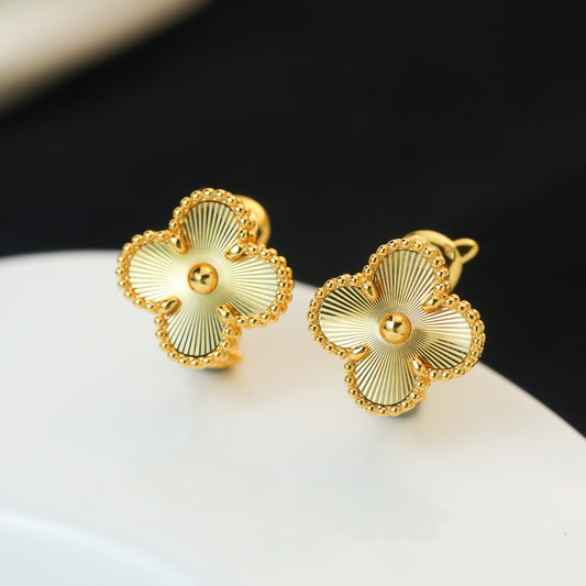 FKYB01- four-leaf clover stud earrings