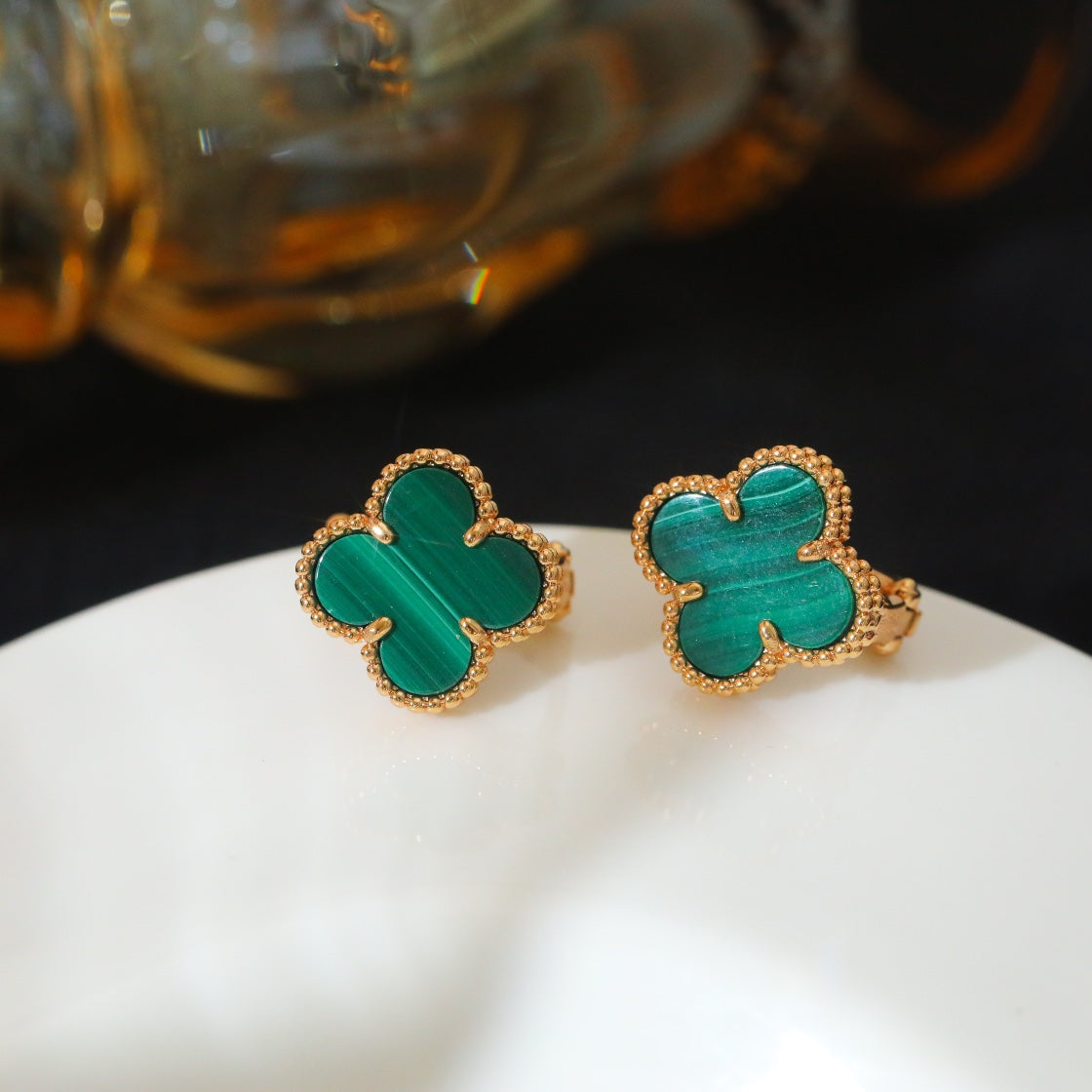 FKYB06- four-leaf clover stud earrings