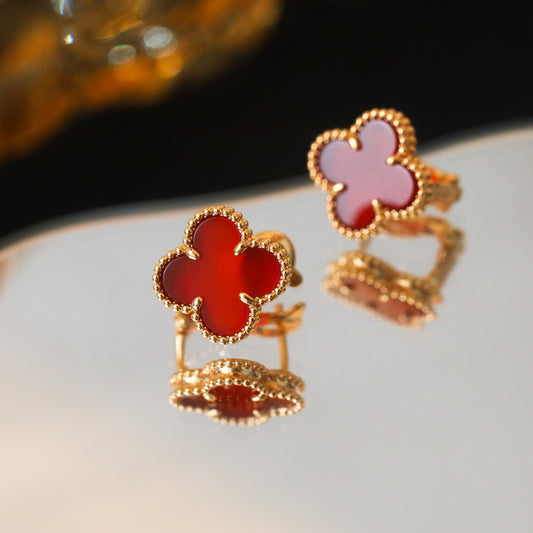 FKYB07- four-leaf clover stud earrings